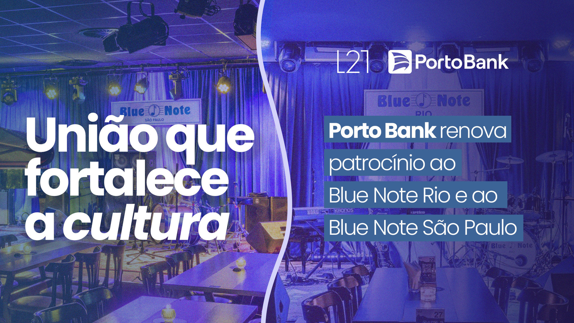 Porto Bank renova patrocínio com Blue Note RJ e SP