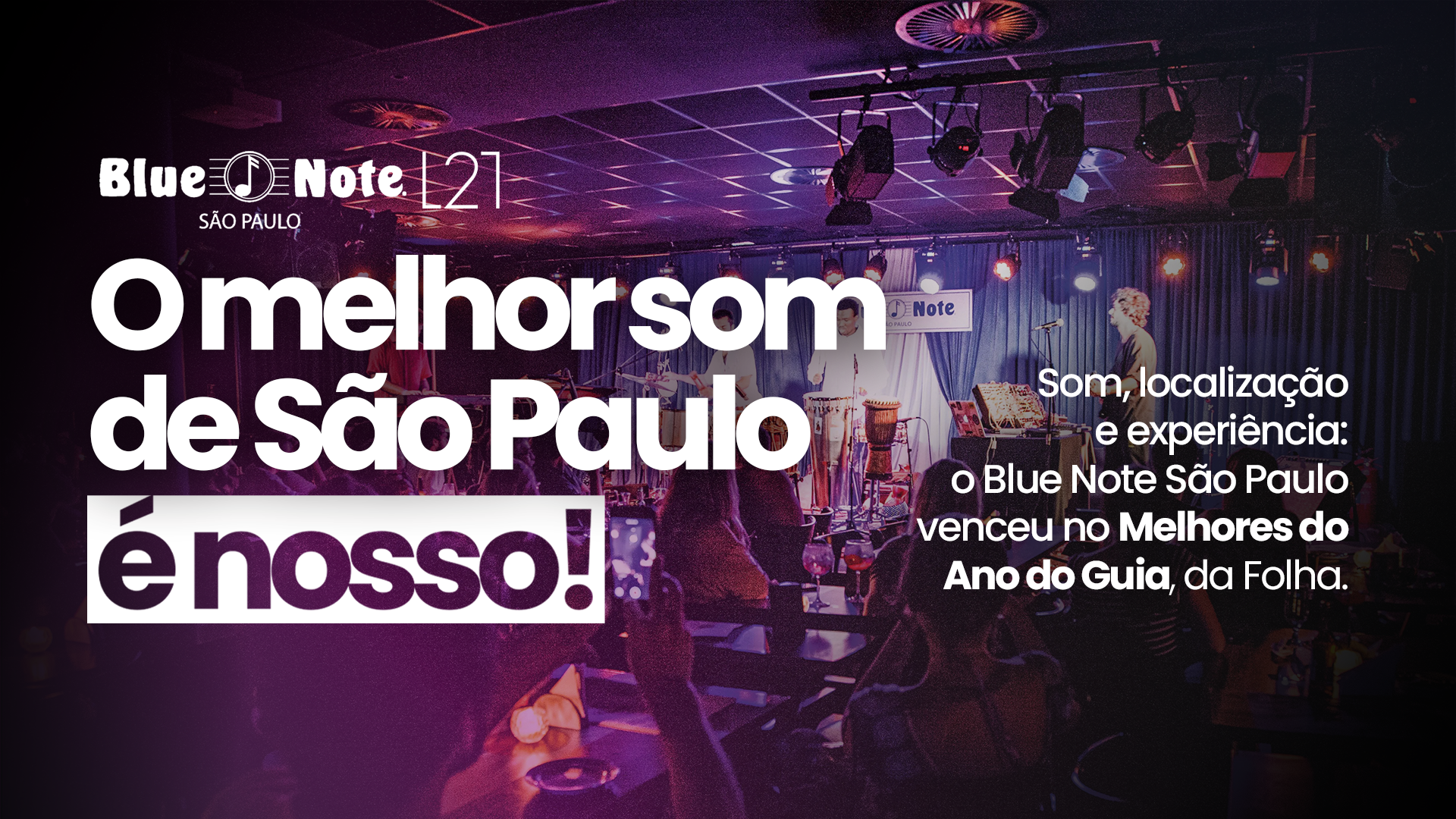 Blue Note SP reconhecido de novo pelo Guia Folha